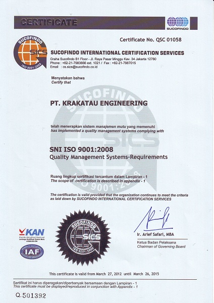 ISO 9001:2008 2012 (1 of 2)