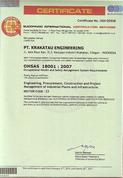 OHSAS 18001:2007 2014